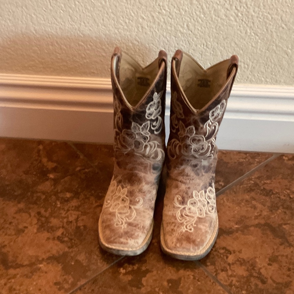 Brown and Cream Western Boots